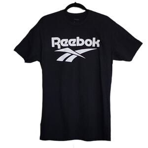 Women's Reebok T Shirt Large Classic Fit Cotton/Poly Tee Black
